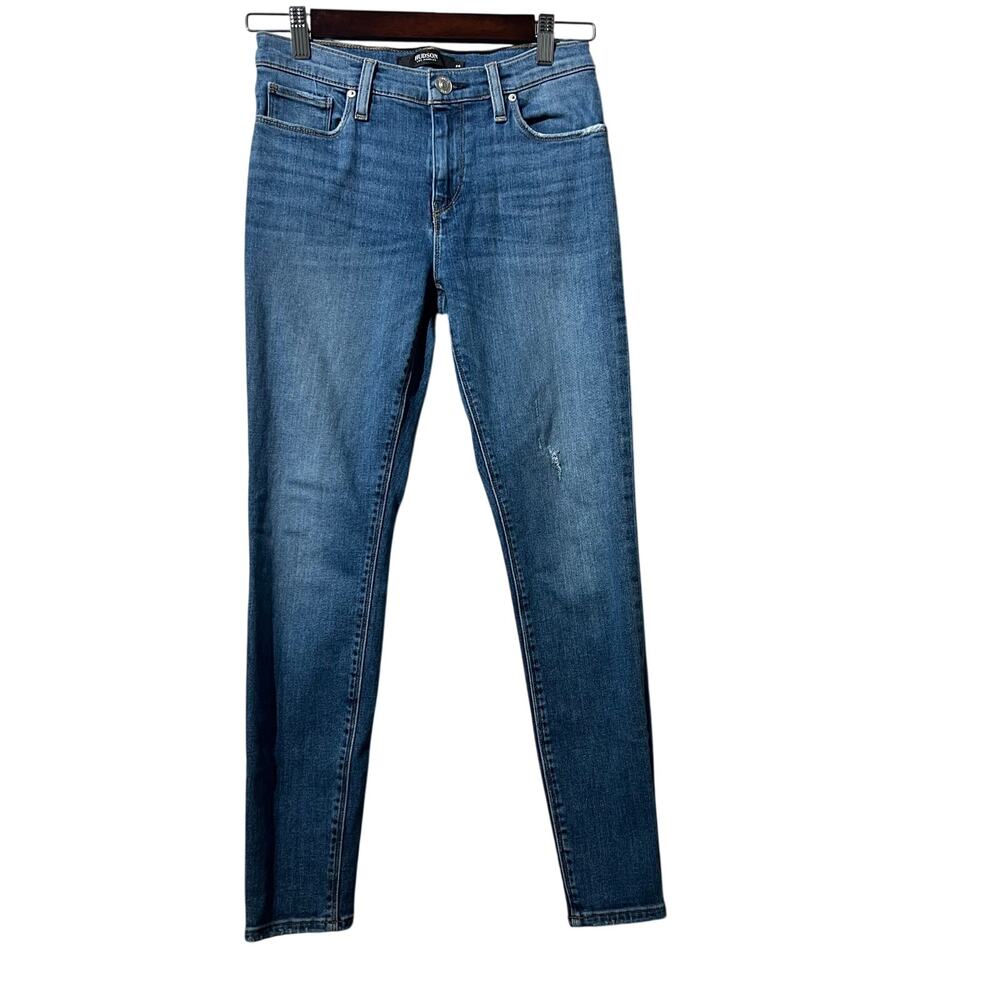 Hudson Nico Super Skinny Ankle Mid Rise Blue Denim Jeans | Women's Size 26